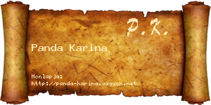 Panda Karina névjegykártya